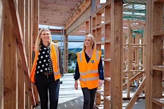 Rothbury Insurance team on a construction site.